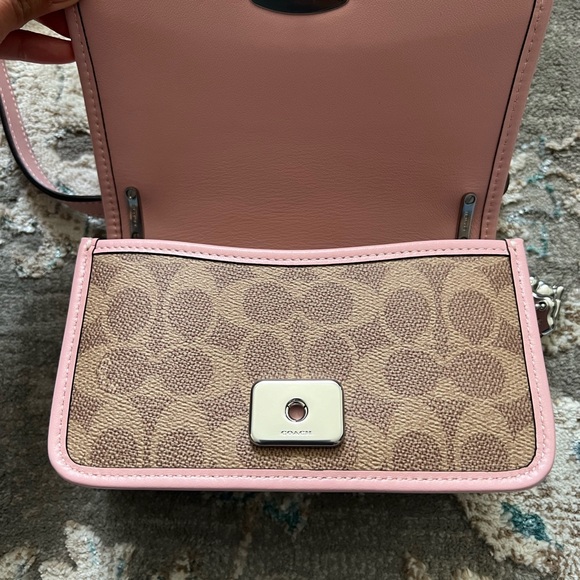 COACH Lunar New Year Bandit Bag in Colorblock Signature Canvas w/ Rabbit Charm - Picture 8 of 12